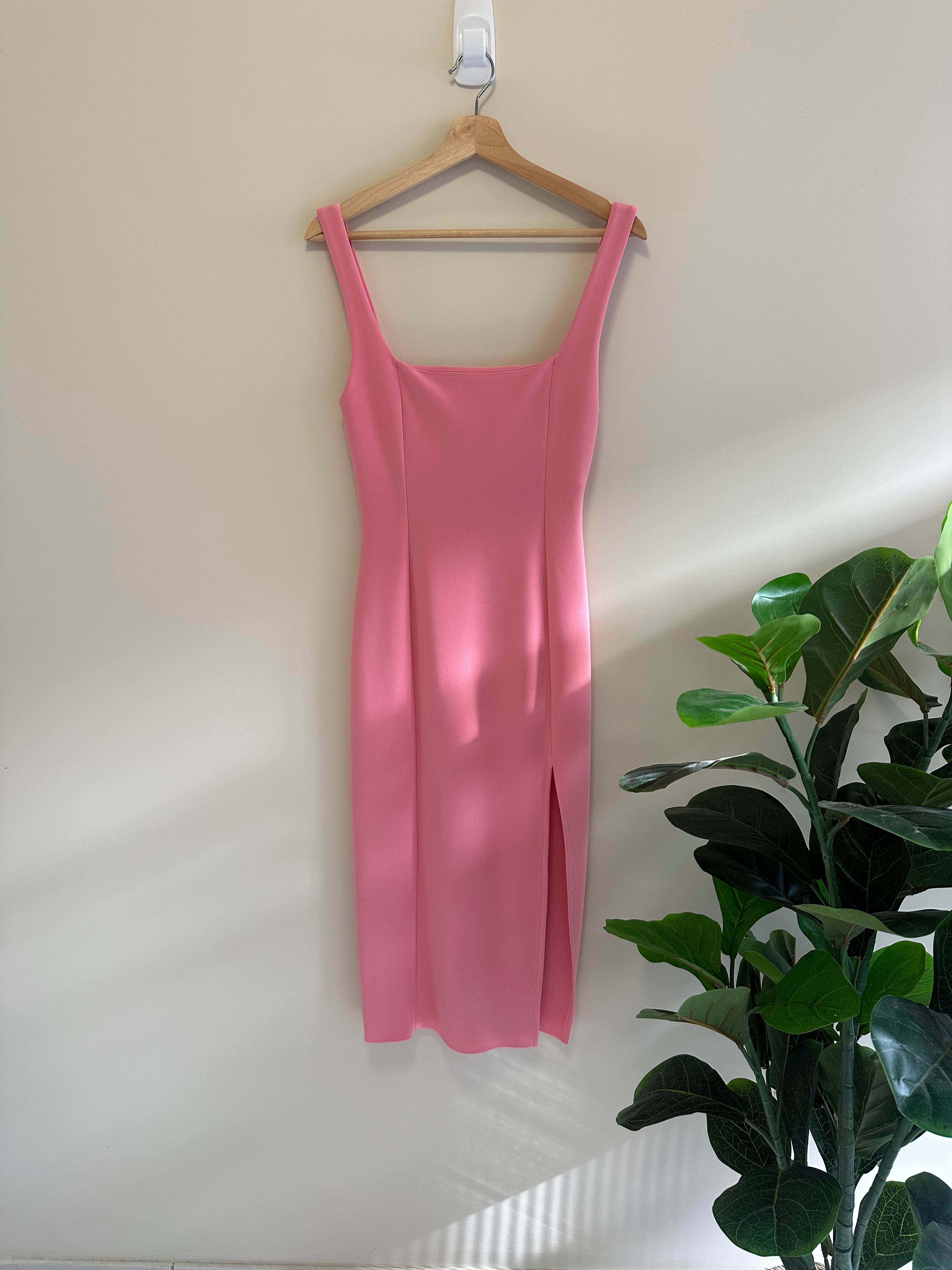 Bec + Bridge Pink Midi Dress — Size 10