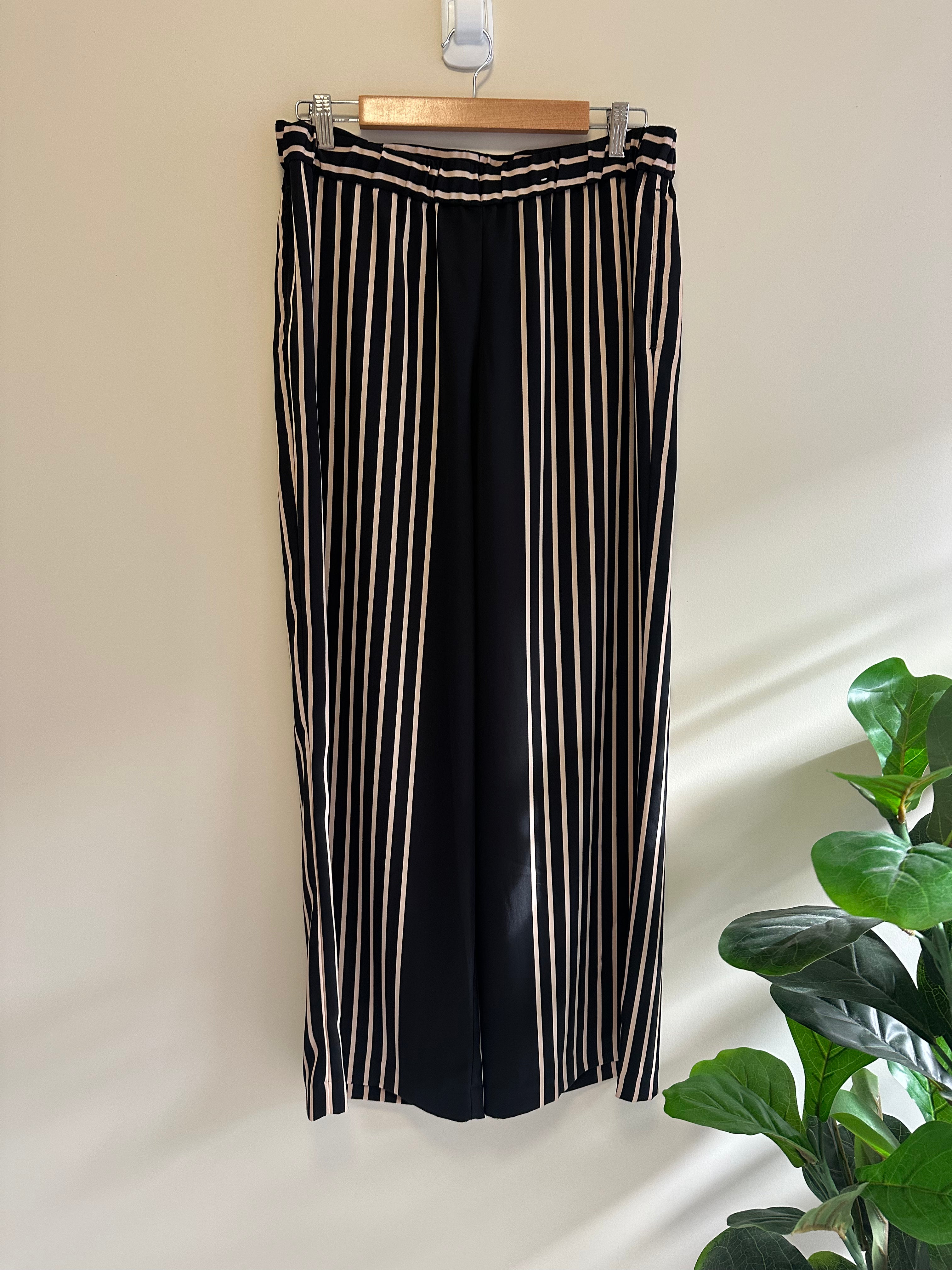 Preview Striped Wide-Leg Pants — Size 14