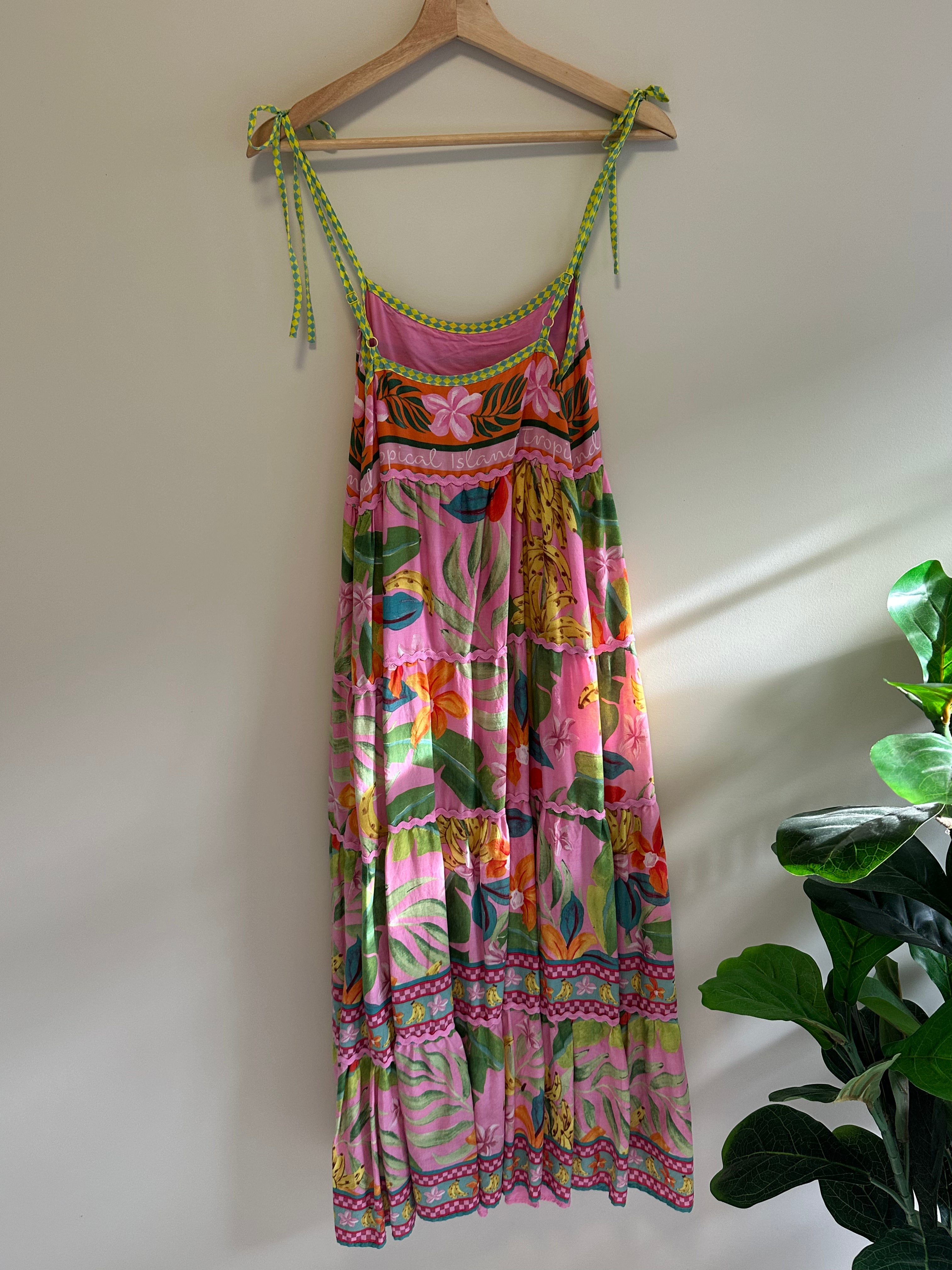 Sportsgirl Tropical Tiered Maxi Dress — Size 12