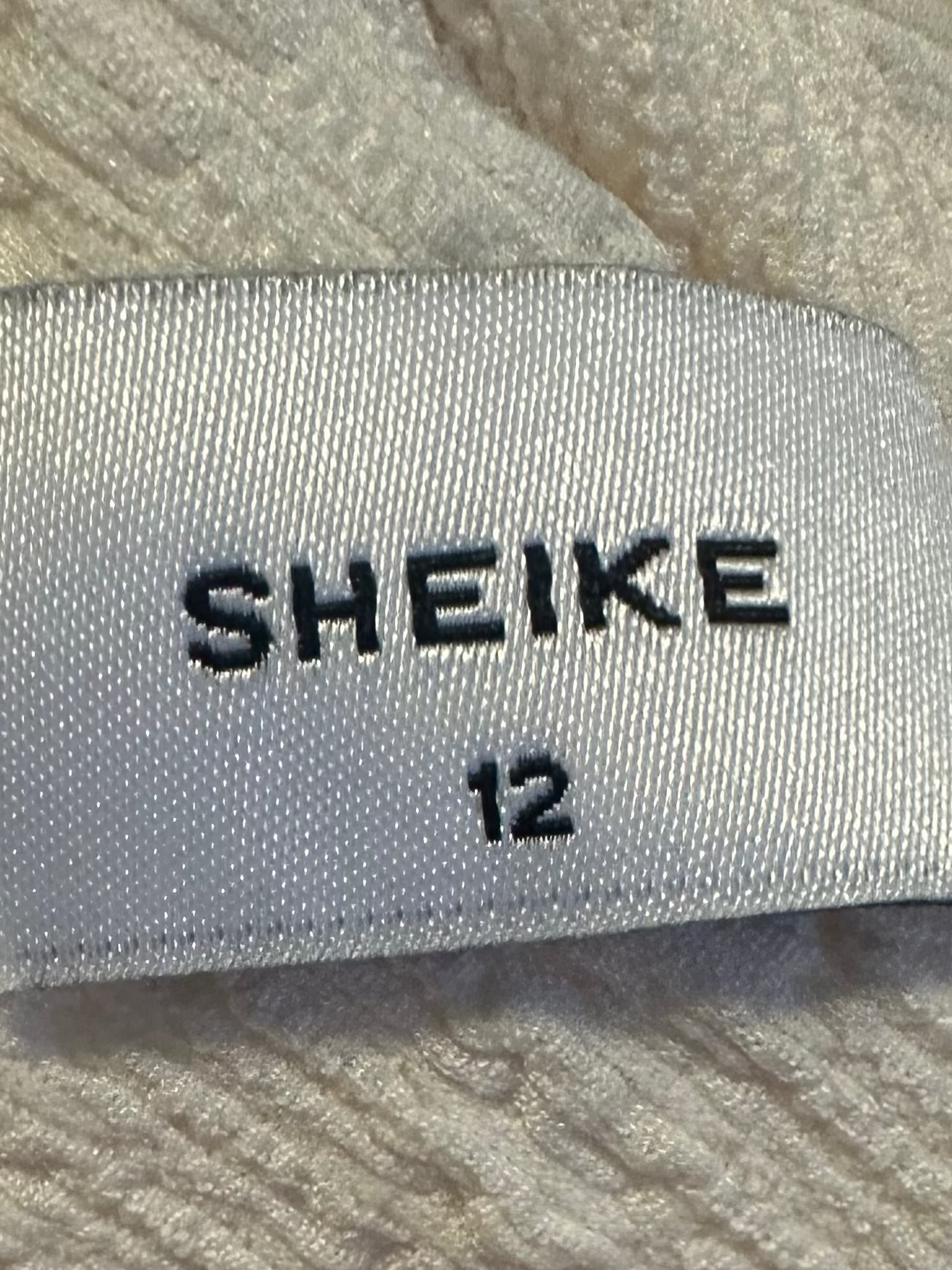 SHEIKE Textured Draped Maxi Dress — Size 12