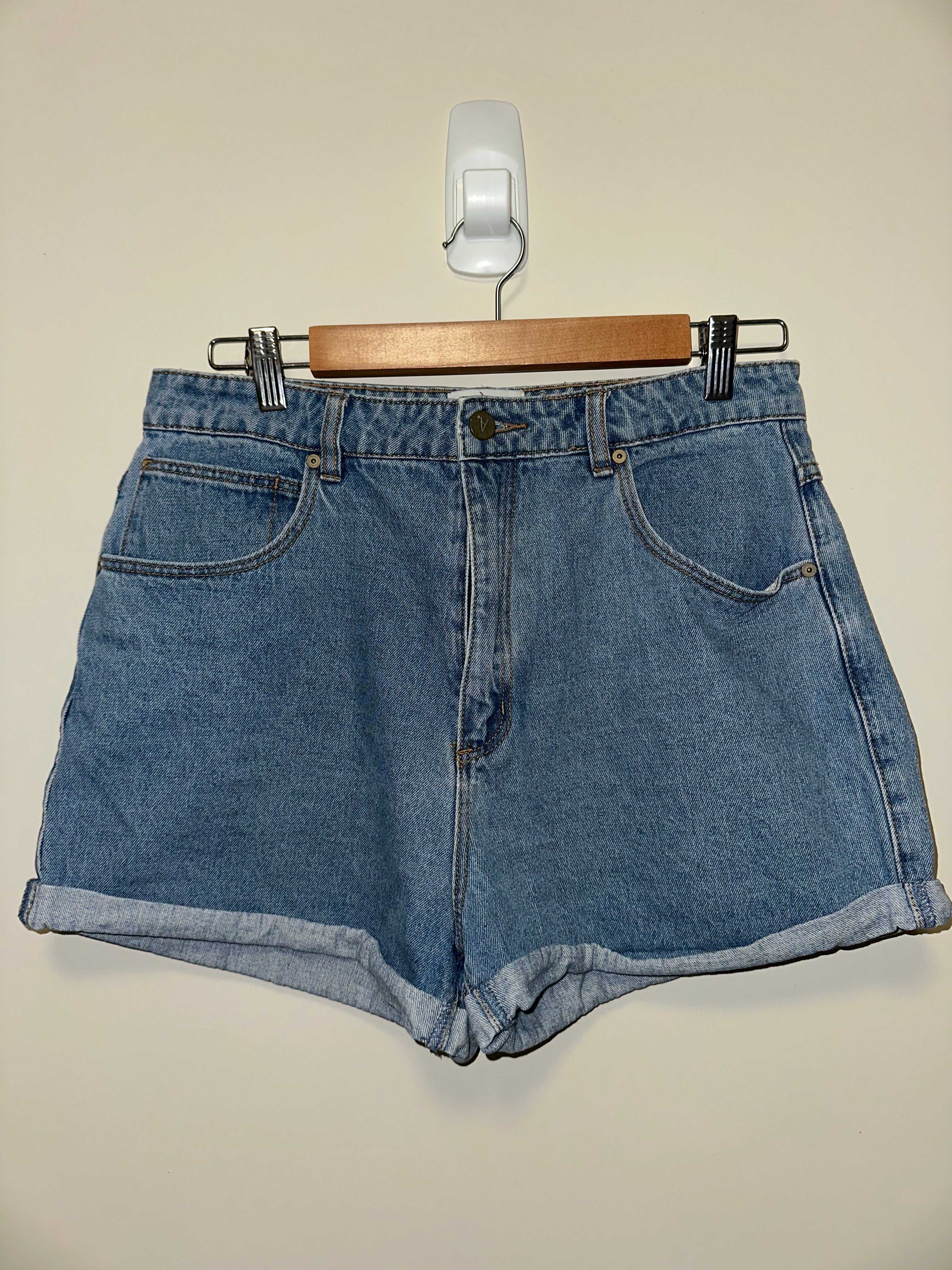 Abrand Jeans High Relaxed Denim Shorts – Size 14
