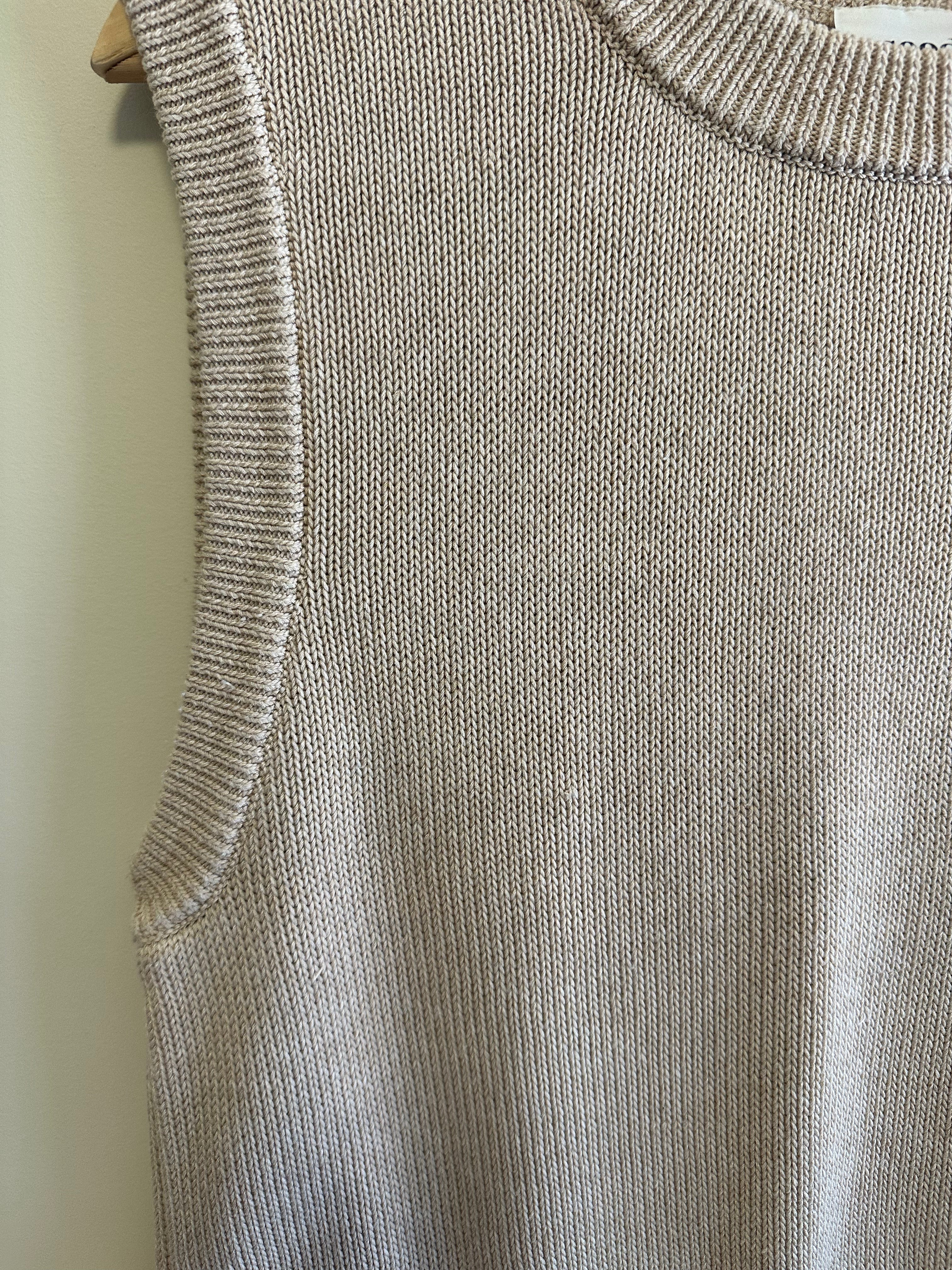 SEED HERITAGE Neutral Knit Vest — Size S