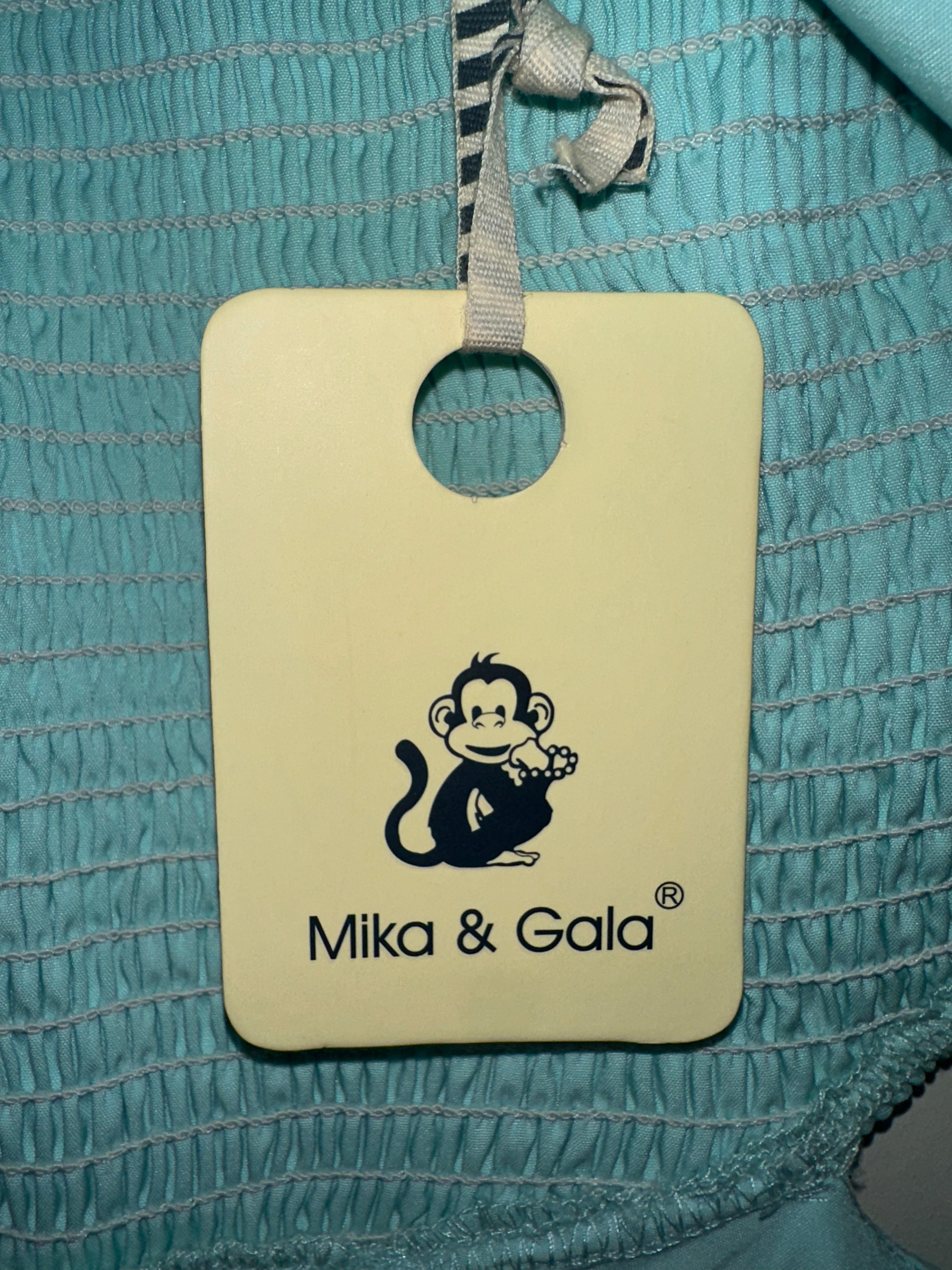 Mika & Gala Aquamarine Cut-Out Maxi Dress | Size 8