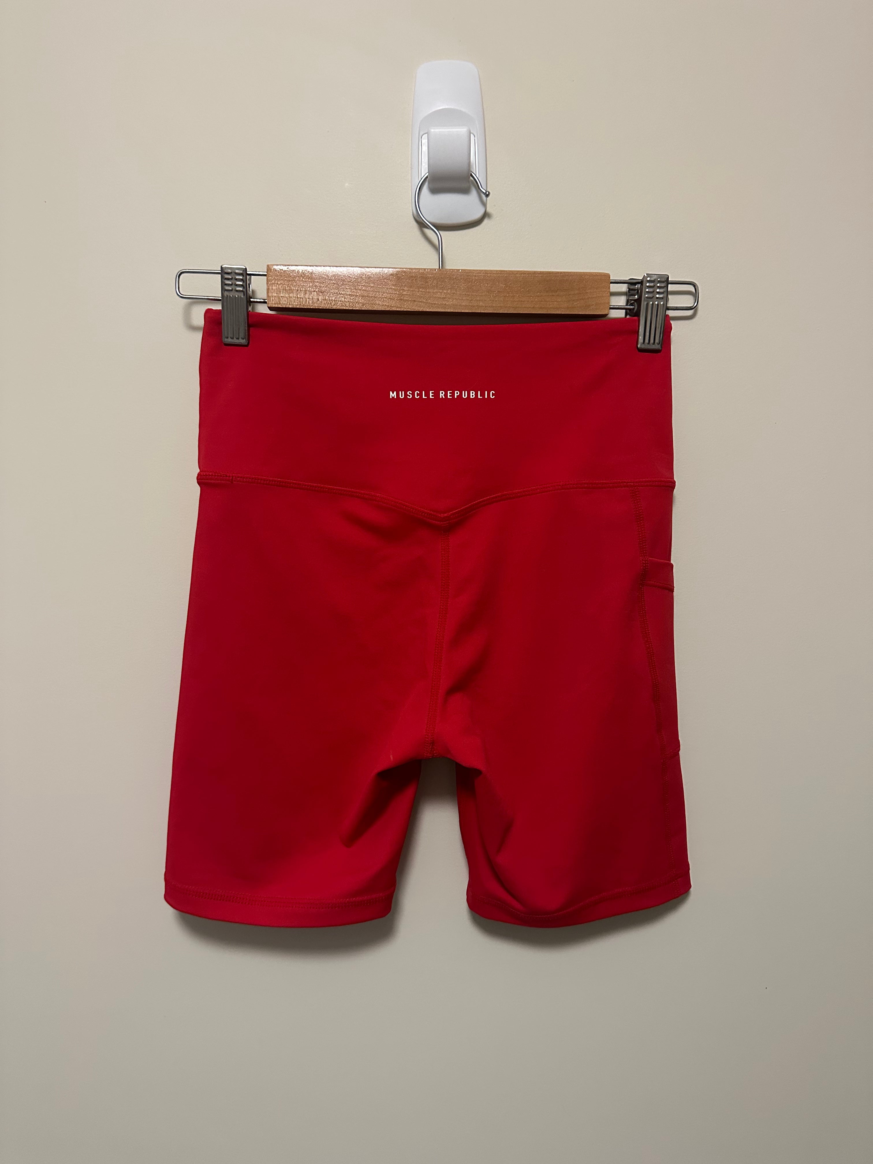 Muscle Republic Red Bike Shorts — Size S