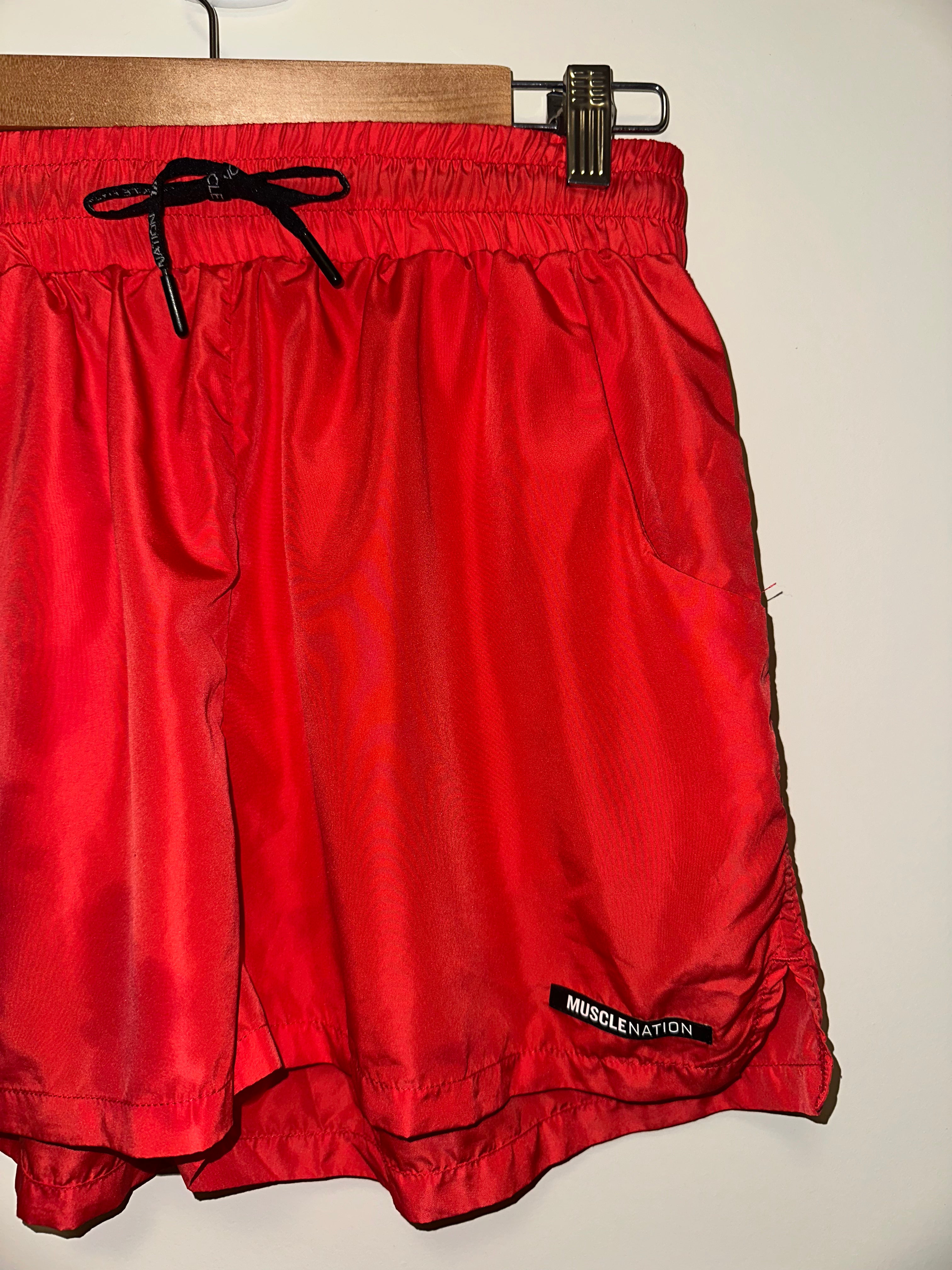Muscle Nation Running Shorts – Red | Size S