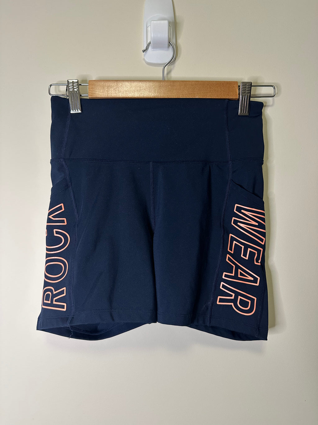 Rockwear High-Waisted Pocket Bike Shorts – Size 10