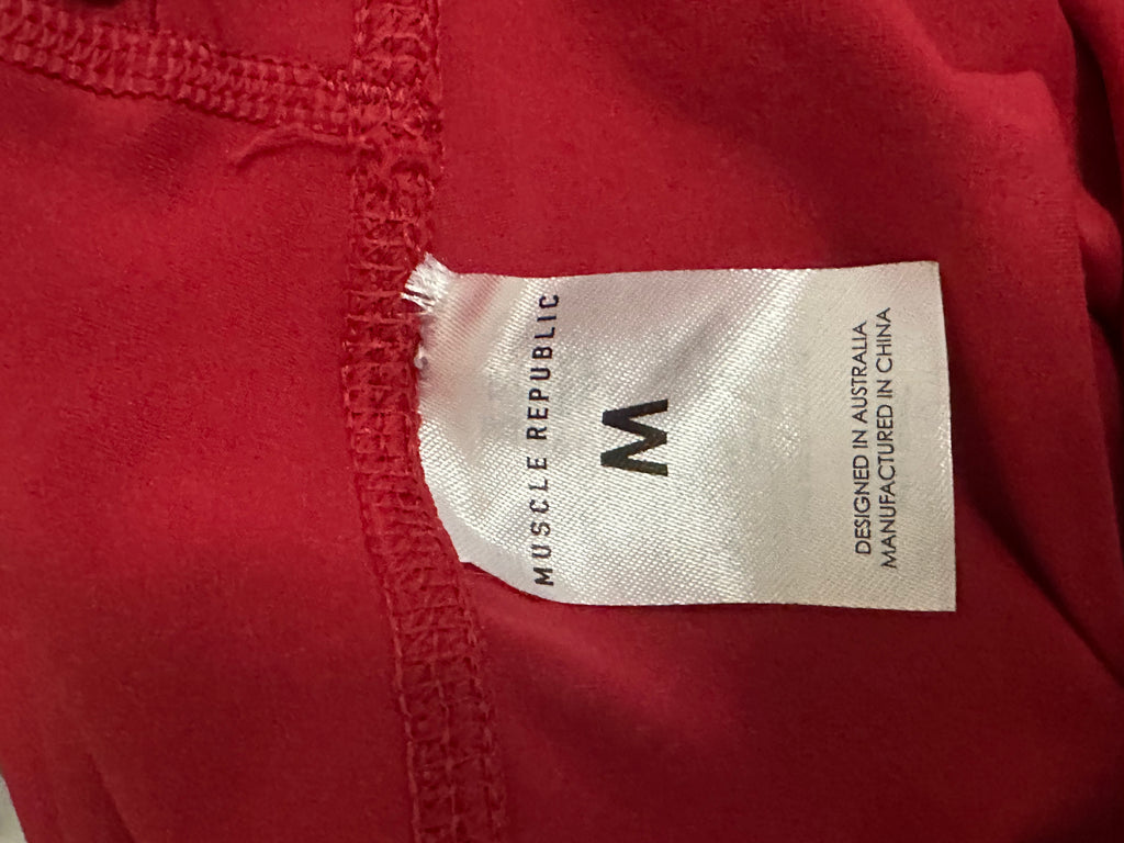 Muscle Republic Bike Shorts – Red - Size M