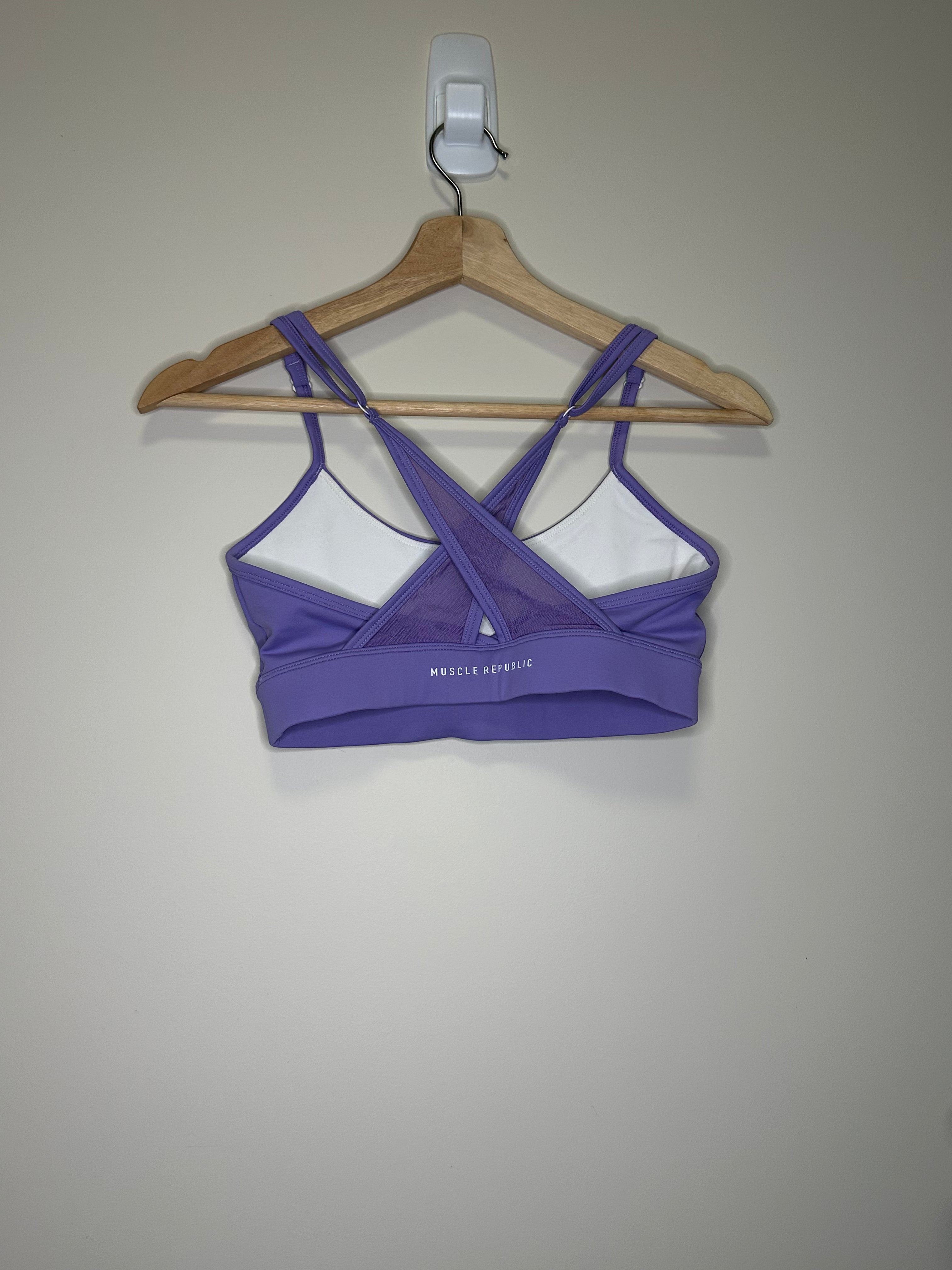 Muscle Republic Purple Sports Bra – Size S
