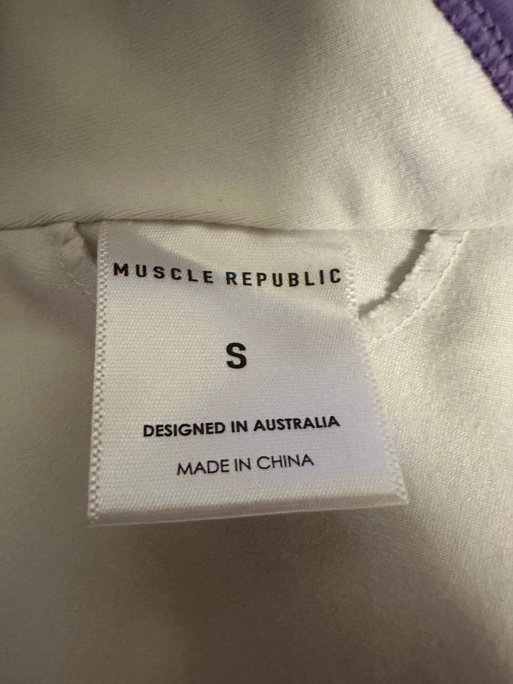 Muscle Republic Purple Sports Bra – Size S